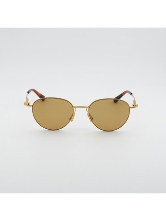 Bottega Veneta BV1268S 004 Sunglasses Gold Aviator Frame, Brown Lenses main image 5